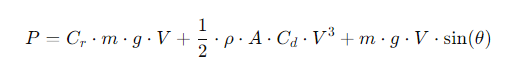 Fórmula para calcular la potencia en vatios